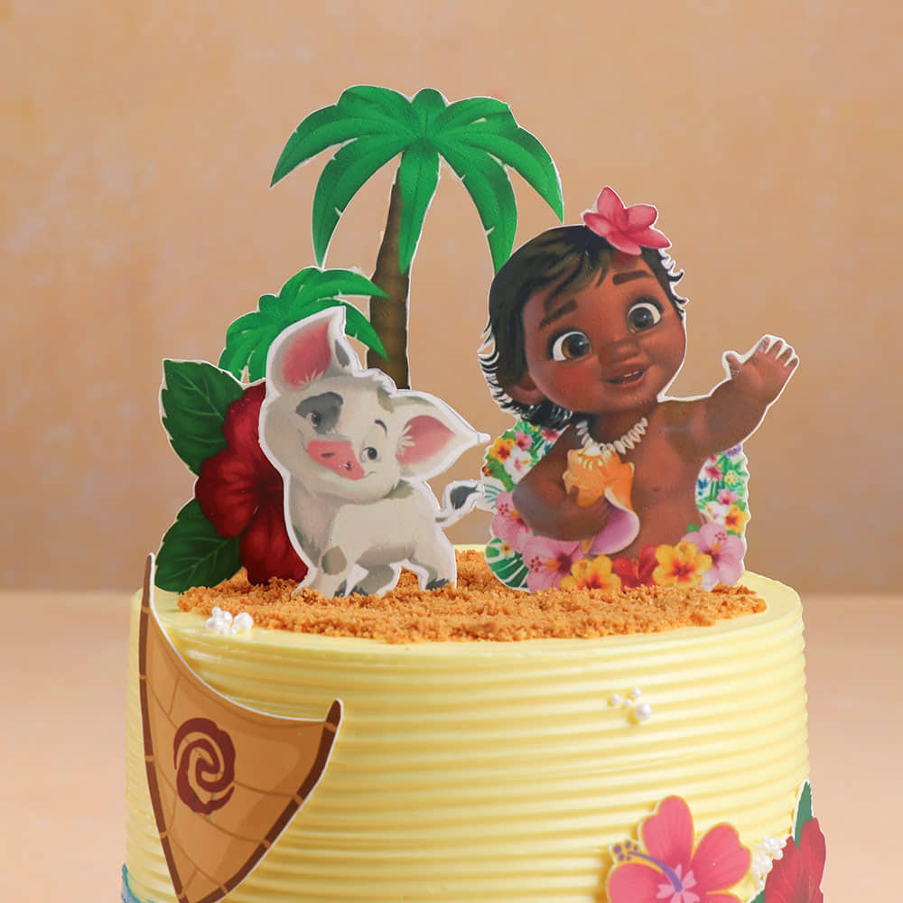 Zoomed In view of Beach Bliss Moana Cake Online