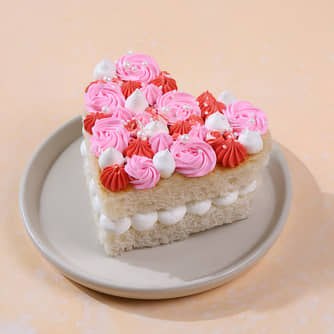 Blushing Vanilla Heart Bento Cake Blushing Swirls Heart Bento Cake