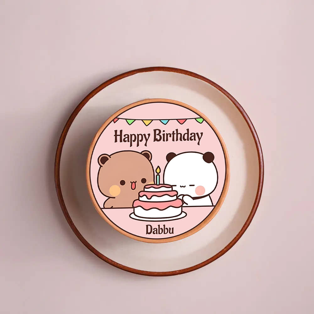 Bubu Dudu Birthday Bento Cake Top View of Bubu Dudu Birthday Bento Cake