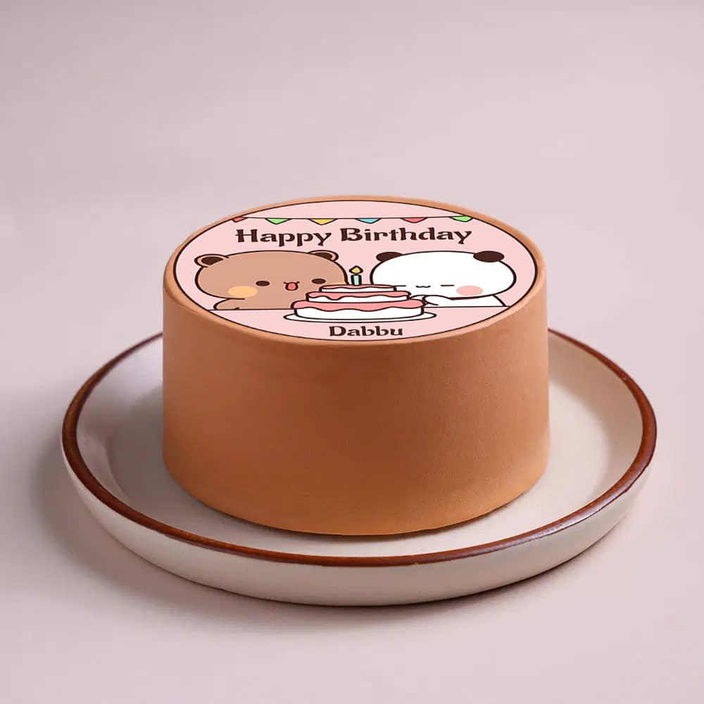 Bubu Dudu Birthday Bento Cake Front View of Bubu Dudu Birthday Bento Cake
