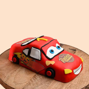 Cartoon Car Theme Cake McQueen Racer - Car Theme Birthday Cake