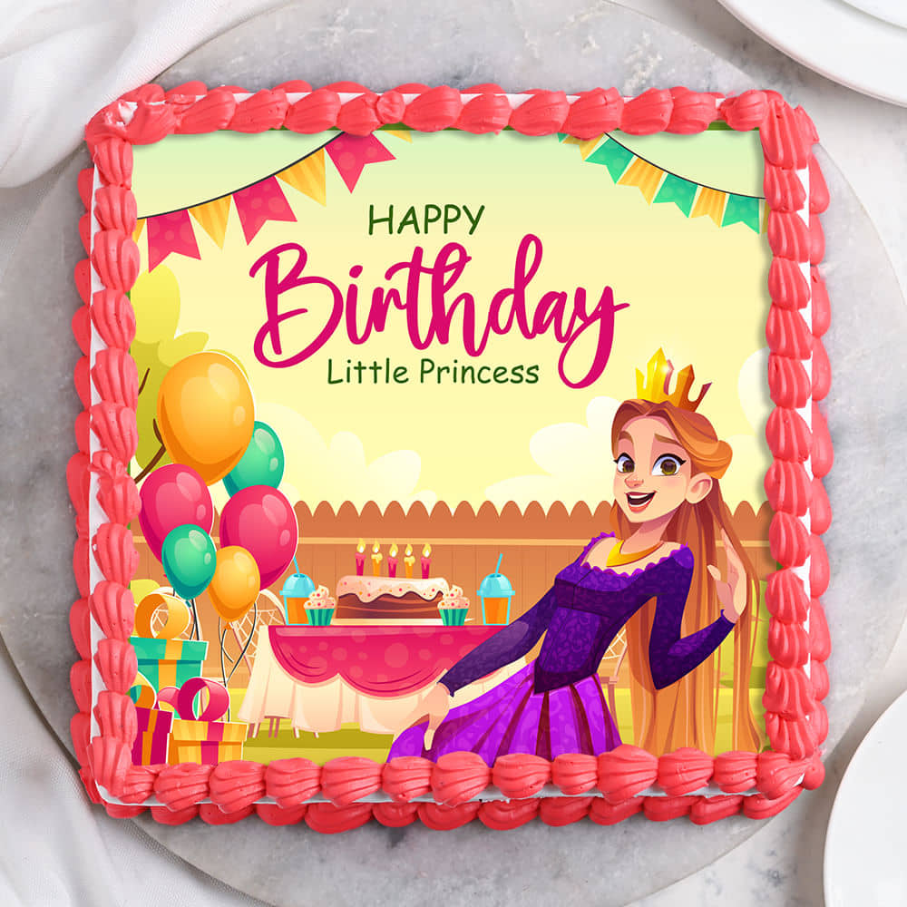 Princess Dream Birthday Cake Front View of Princess Dream Birthday Cake