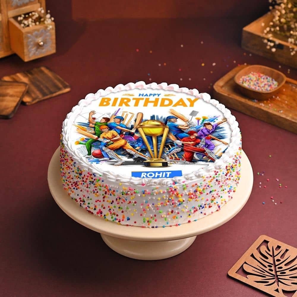 Chic Cricket Photo Cake Chic Cricket Photo Cake