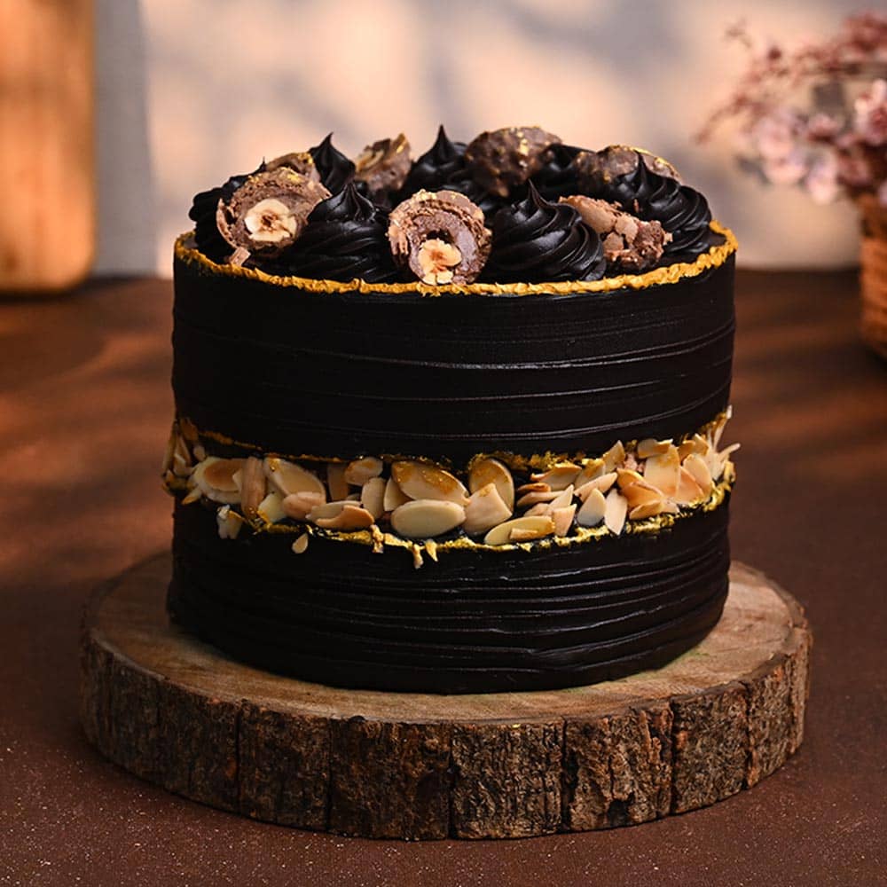 Front View: Choco Ferrero Rocher Cake