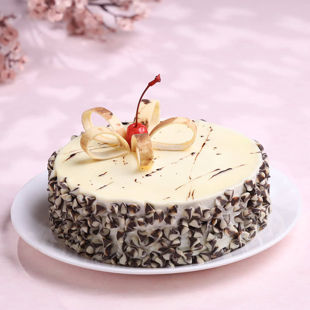 Side View of Marble Chocolate Cake