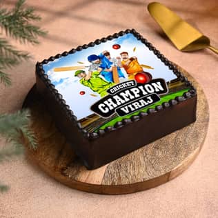 Cricket Champion Photo Cake Cricket Champion Photo Cake