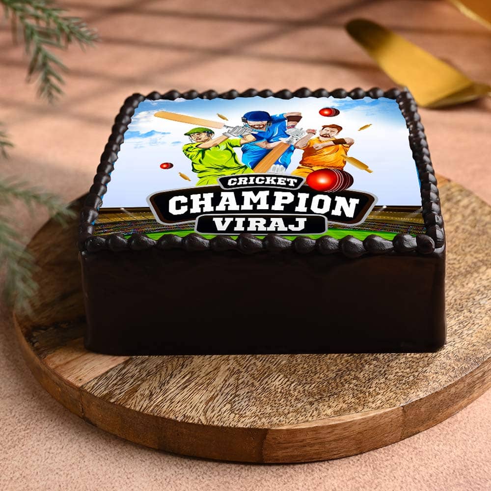 Cricket Champion Photo Cake Cricket Champion Photo Cake