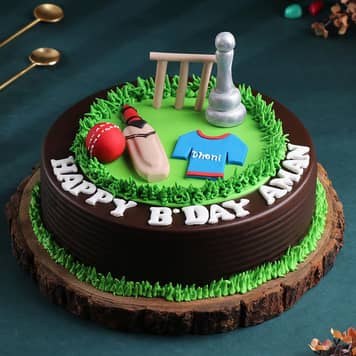Cricket Theme Cake Cricket Magic Chocolate Cake