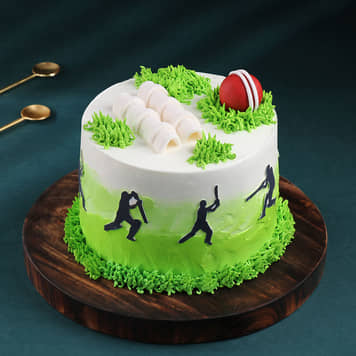 Cricket Enthusiast Birthday Cake Cricket Mania Cake