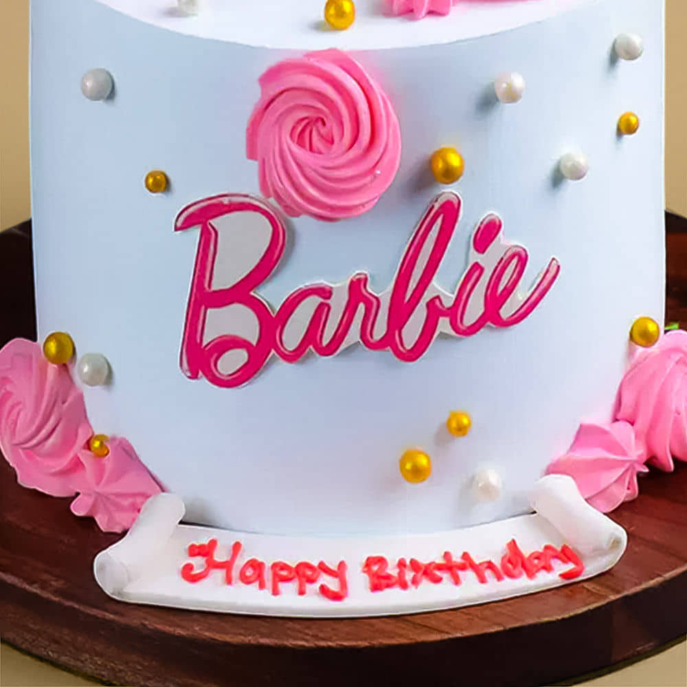 Zoomed View of Princess Barbie Cake