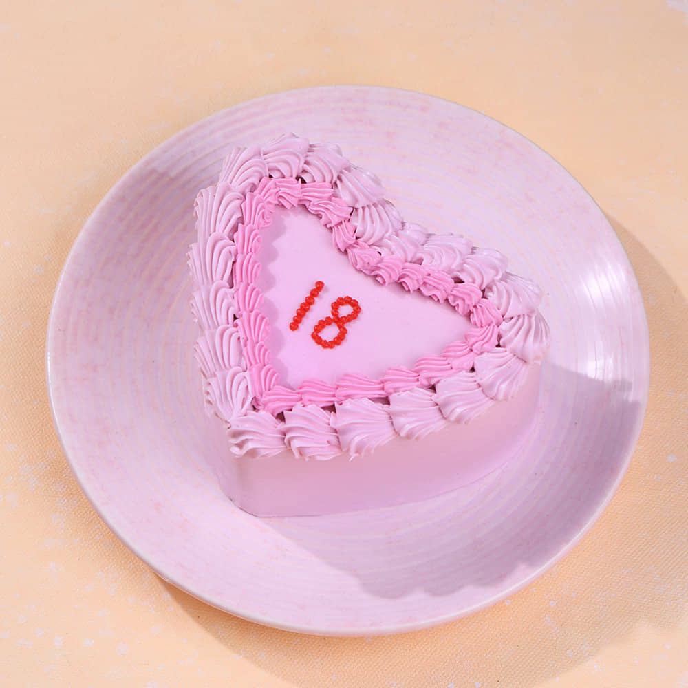 Elegant Eighteen Bento Cake Top View of Elegant Eighteen Bento Cake