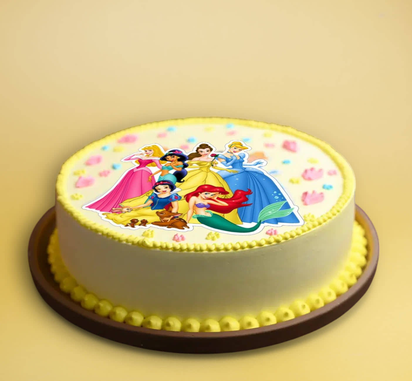 Enchanting princess theme cake Side View Of Enchanting Princess Theme Cake