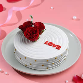 Love N Rose Cake Rose Cream Cake