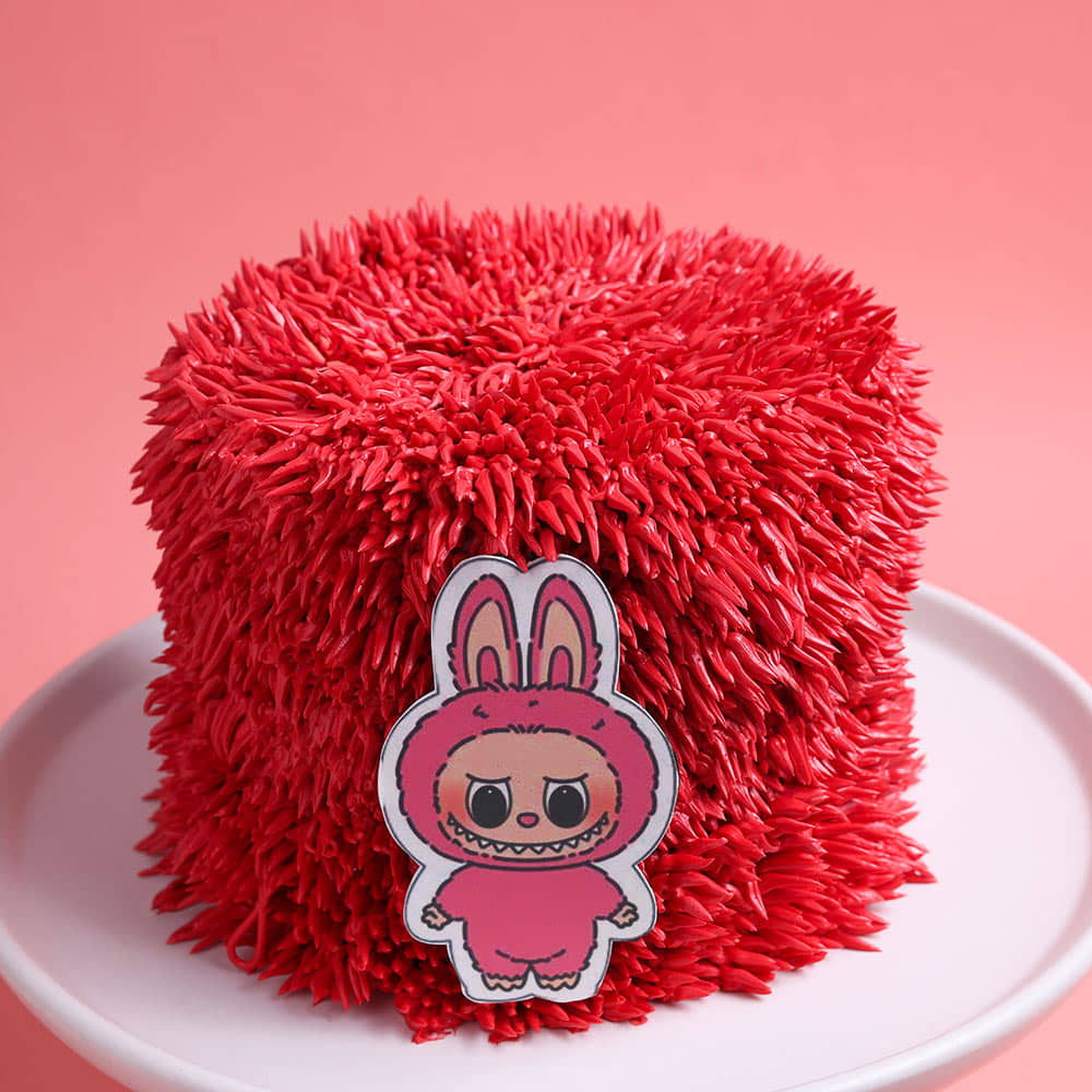 Fluffy Labubu Fur Cake Cute Labubu Fur Cake