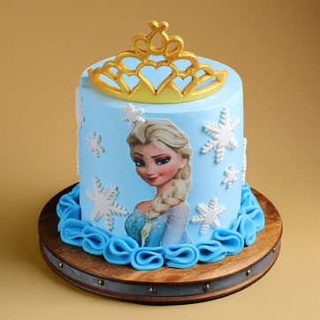 Frozen Princess Crown Cake Frozen Princess Cream Cake