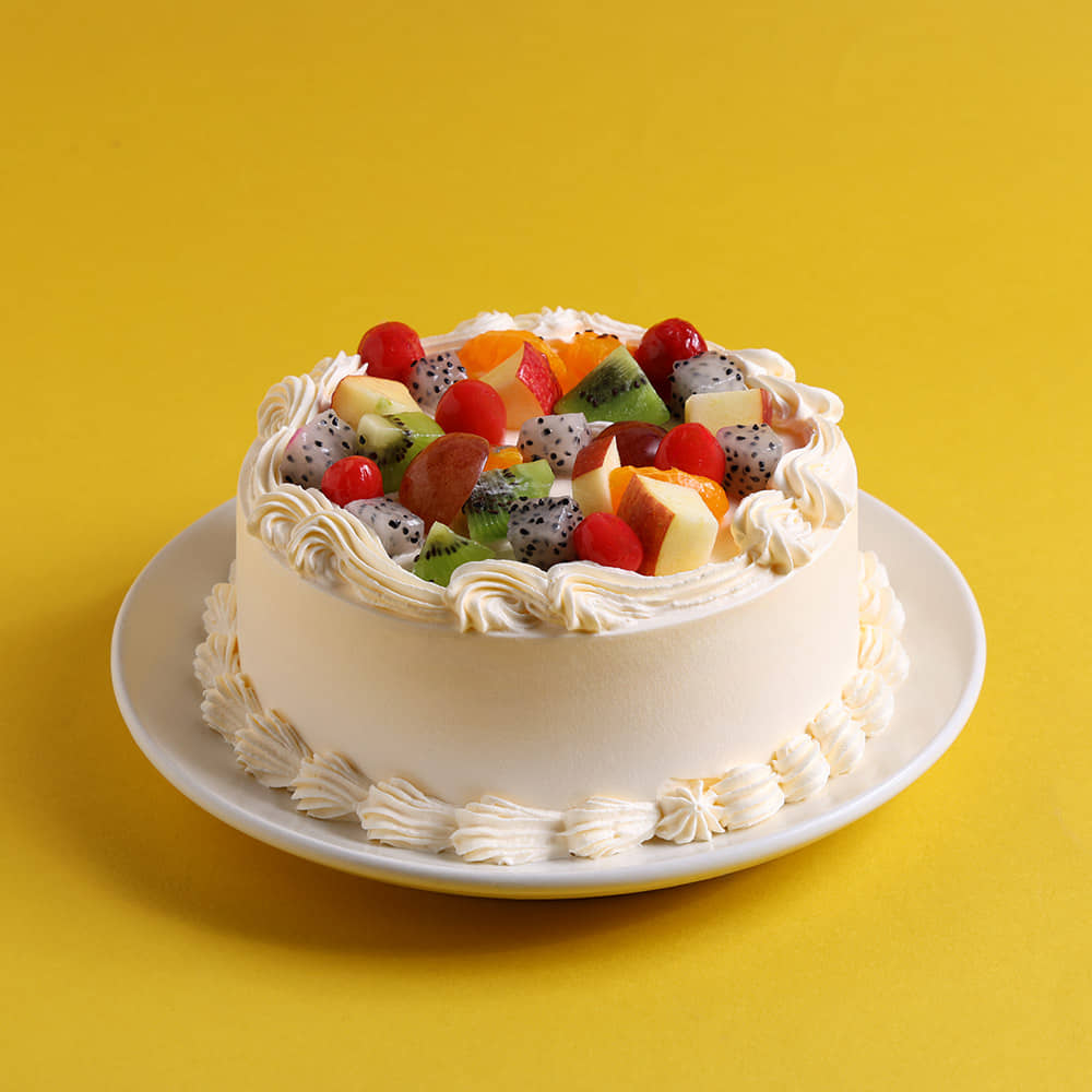 Side View of Fruit Melody Cake