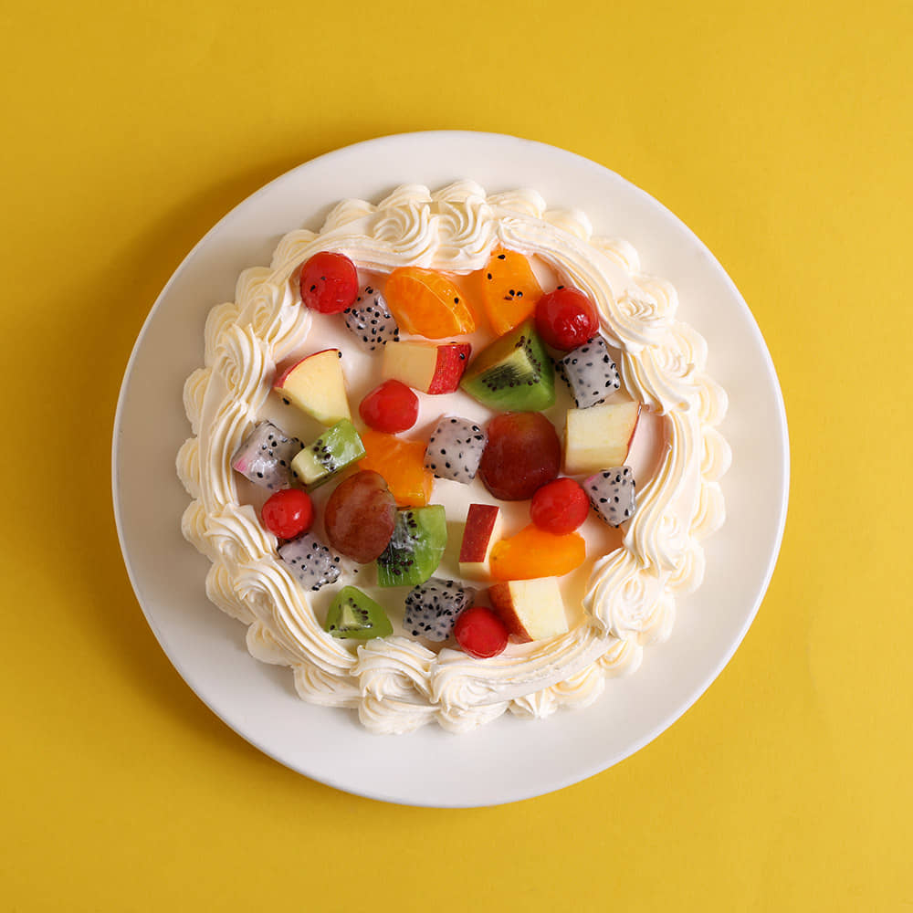 Top View of Fruit Melody Cake