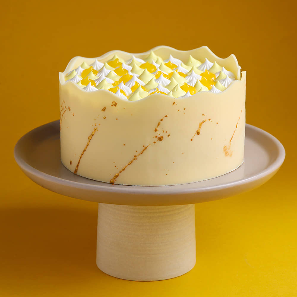 Front View of Golden Pineapple Paradise Cake