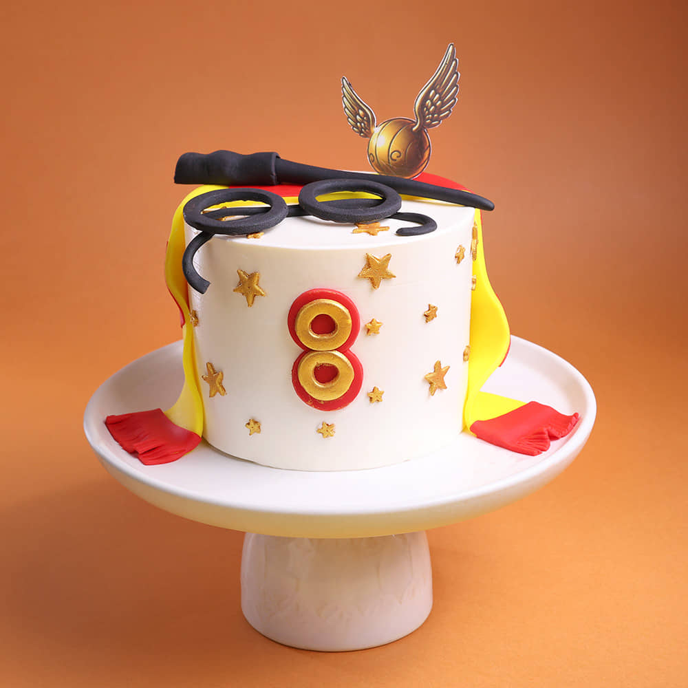 Harry Potter House Pride Cake Harry Potter Birthday Cake with Wand