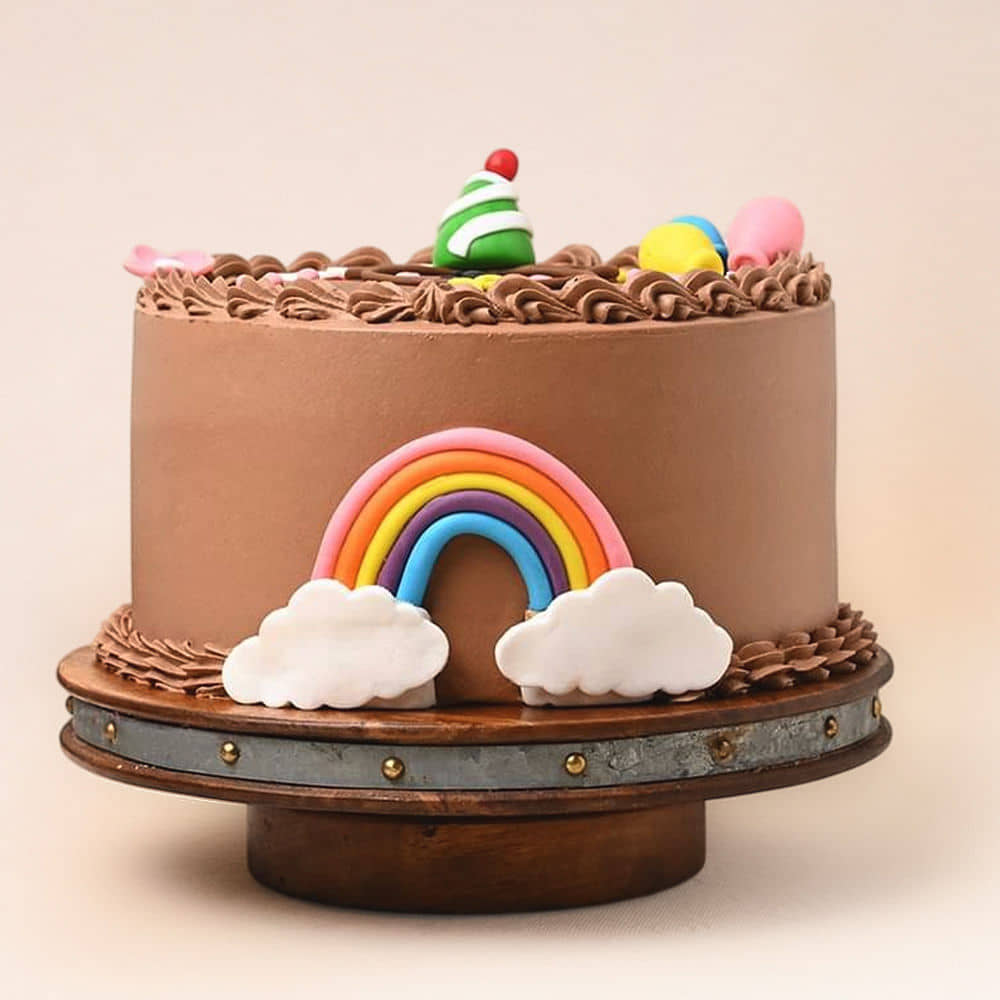 Front View of HBD Cutesy Teddy Cream Cake