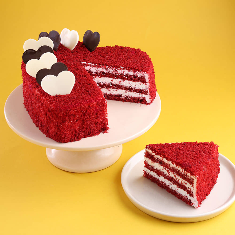 Red Velvet Heart Shape Cake Heart Shaped Red Velvet Cake