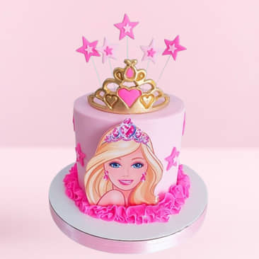Enchanting Barbie Crown Cake