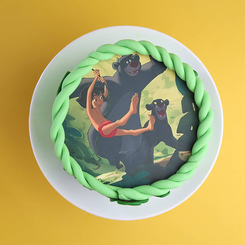 Top View of Jungle Book Adventure Cake