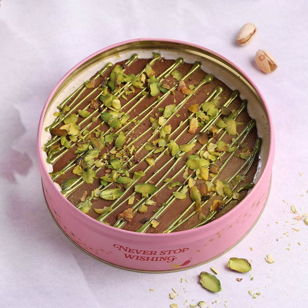 Top View of Kunafa Dream Cake