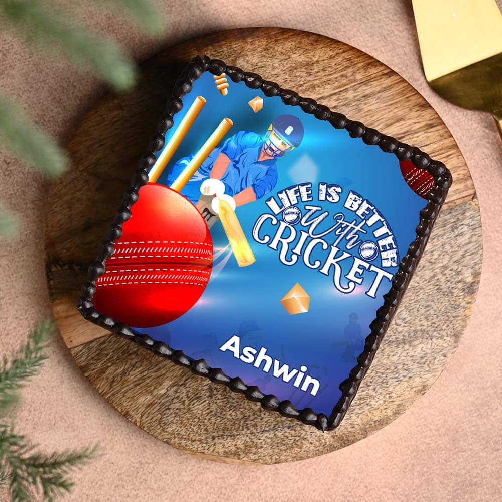 Life Is Better with Cricket Photo Cake Life Is Better with Cricket Photo Cake