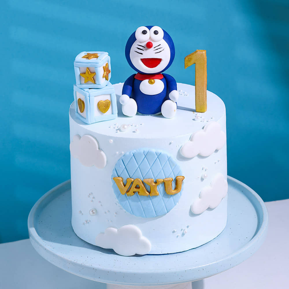 Zoomed View of Magical Doraemon Sky Cake