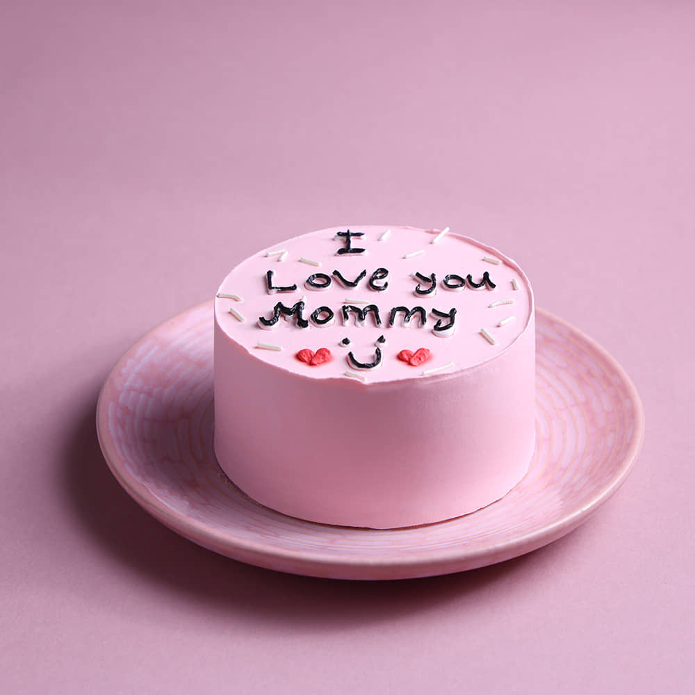 Side View of Mommy Love Bento Cake