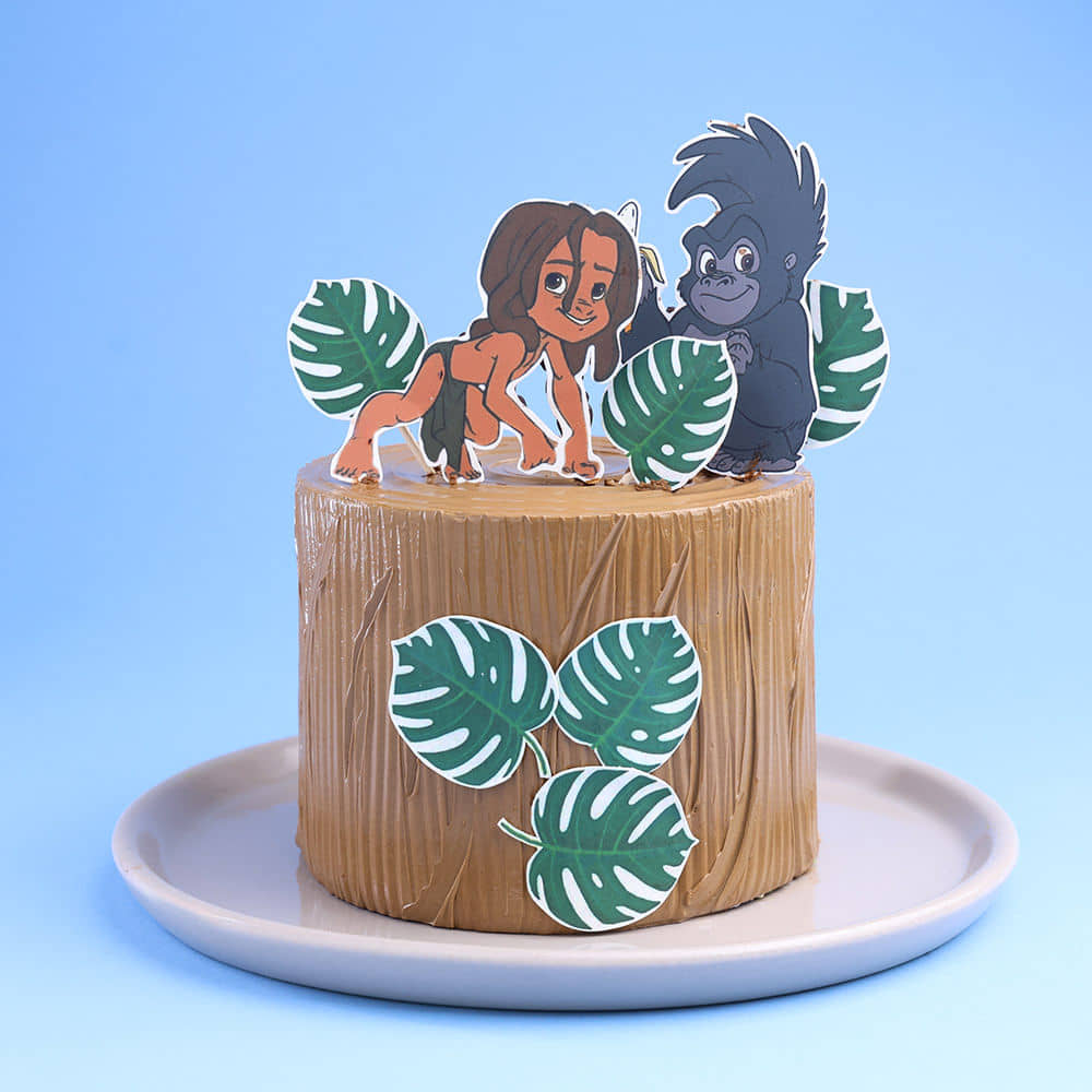 Side View of Mowgli Jungle Adventure Cake