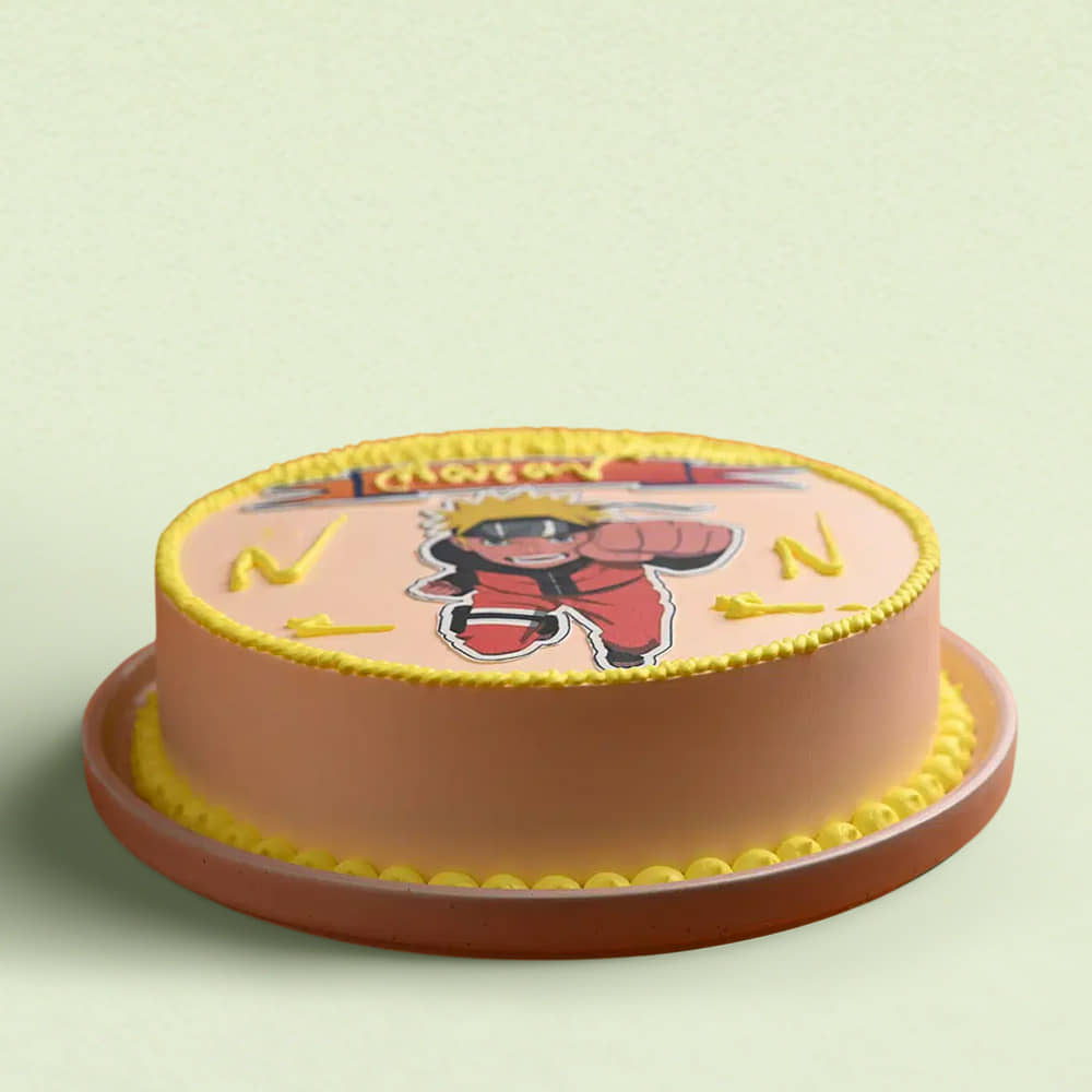 Side View of Naruto Adventure Cake