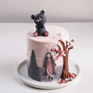 Nezuko Chan Demon Slayer Cake