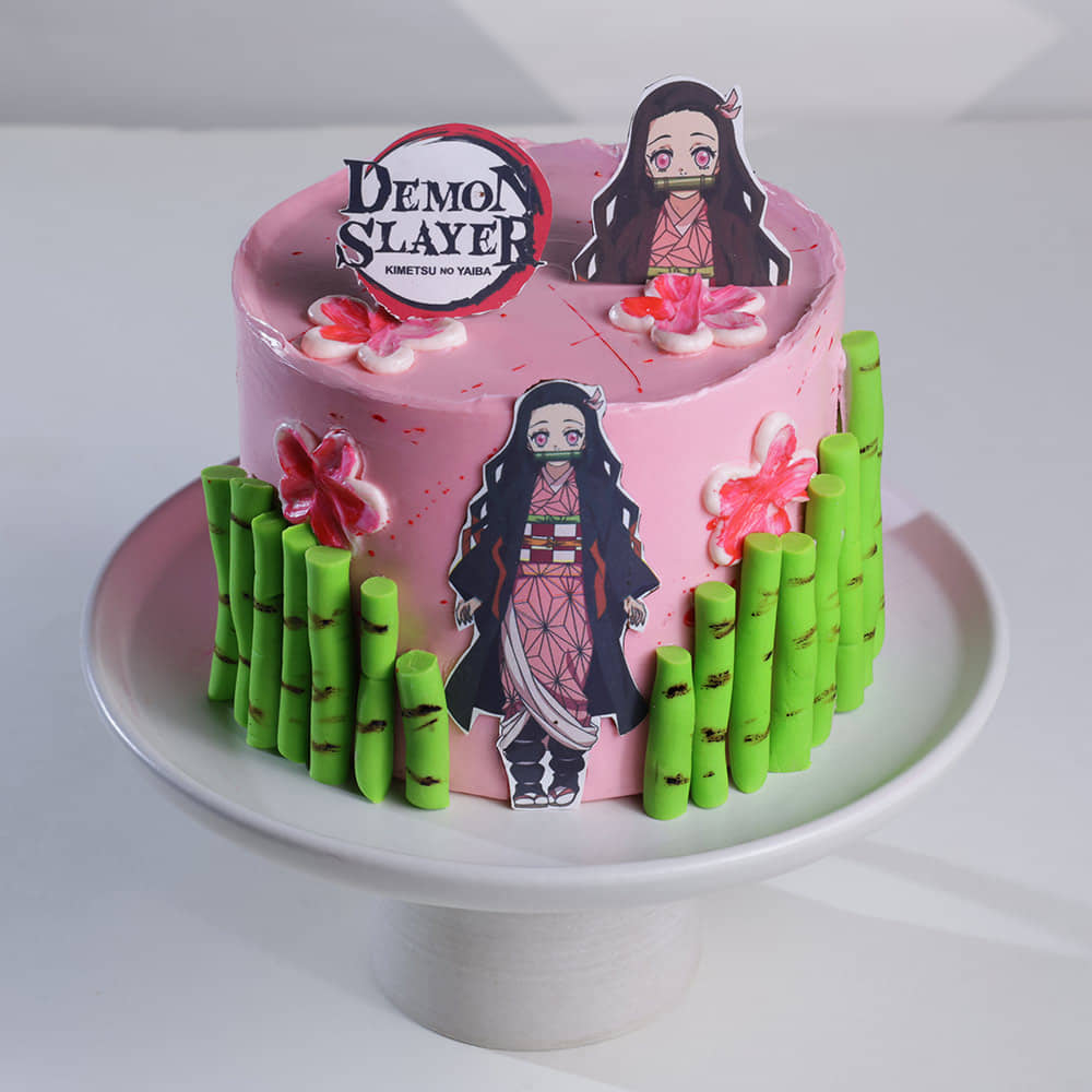 Nezuko Kamado Demon Slayer Theme Cake