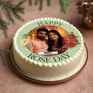 Rose Day Delight Photo Cake Rose Day Delight Photo Cake