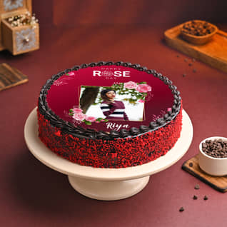 Rose Day Photo Cake Rose Day Photo Cake