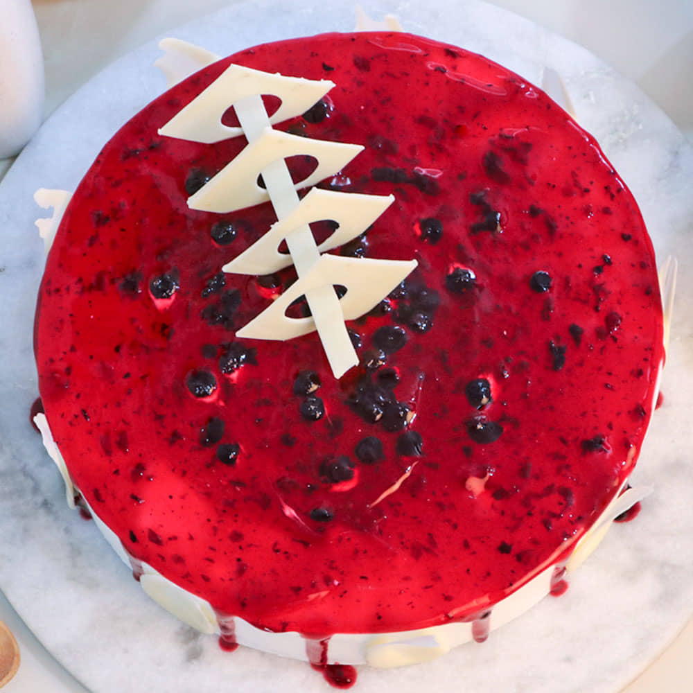 Top View of Blueberry Cake