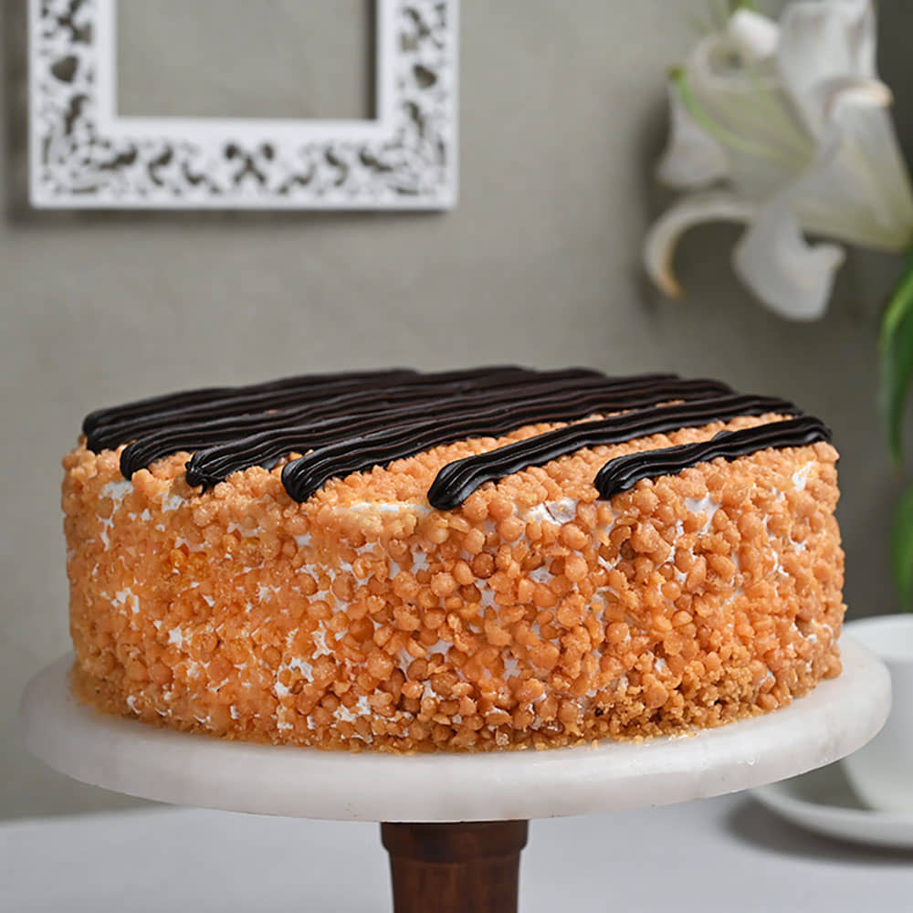 Front View of Chocolate Butterscotch Cake