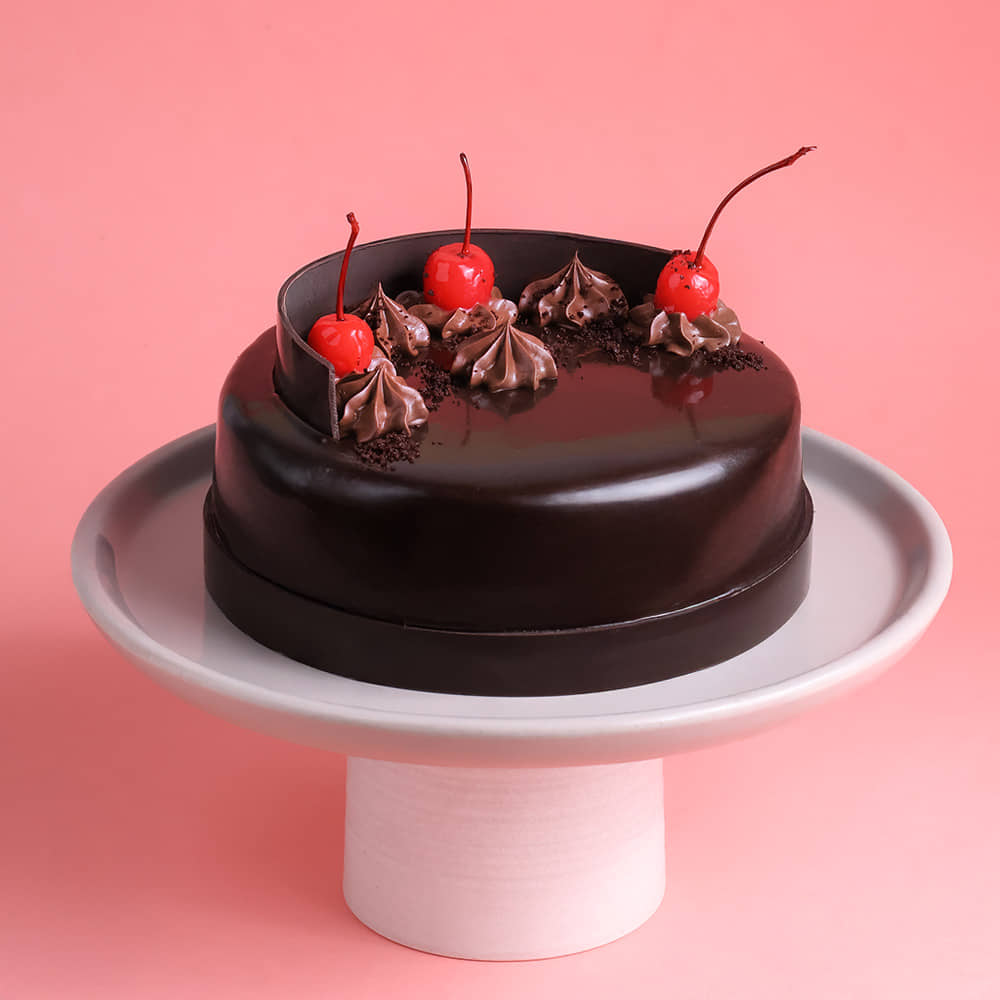 Front View of Gateau Black Forest Cake