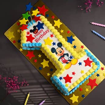 Mickey Mouse First Birthday Cake Mickey Mouse Poster Cake