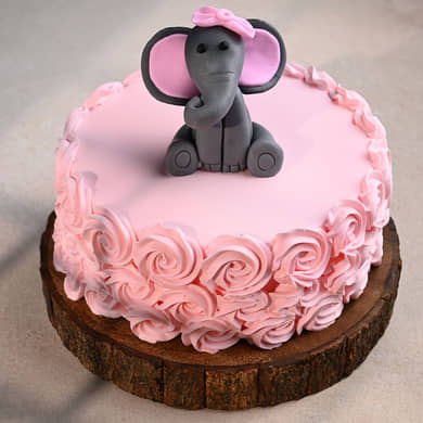 Charming Rosette Elephant Cake