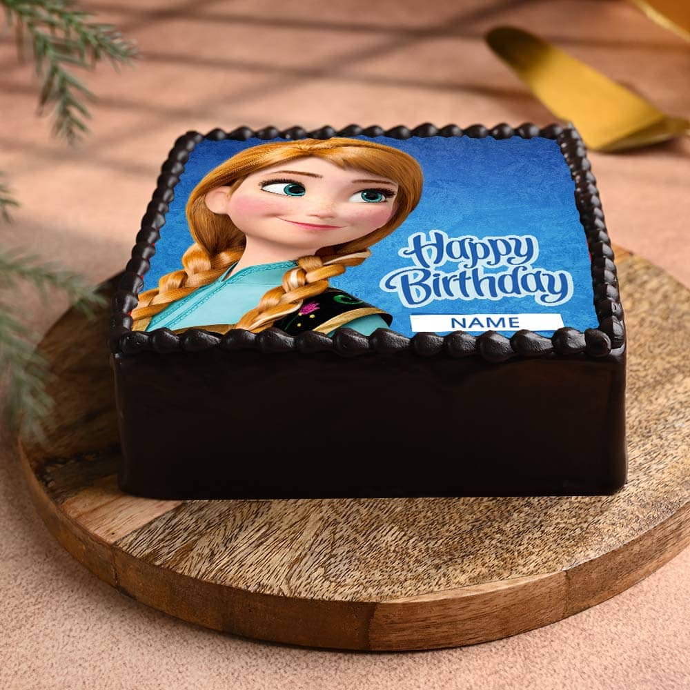 Side View of Frozen Princess Birthday Cake