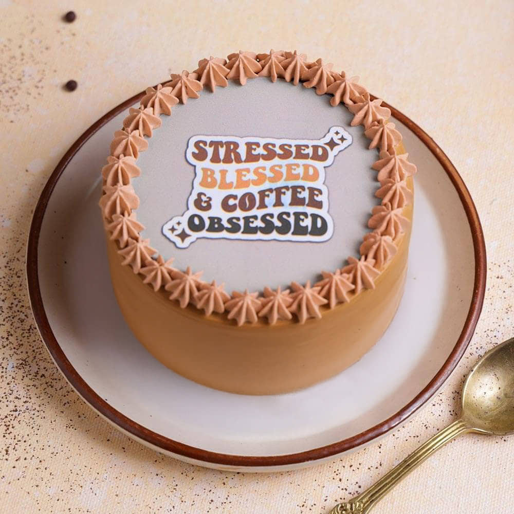 Front View of Blessed Bento Cake