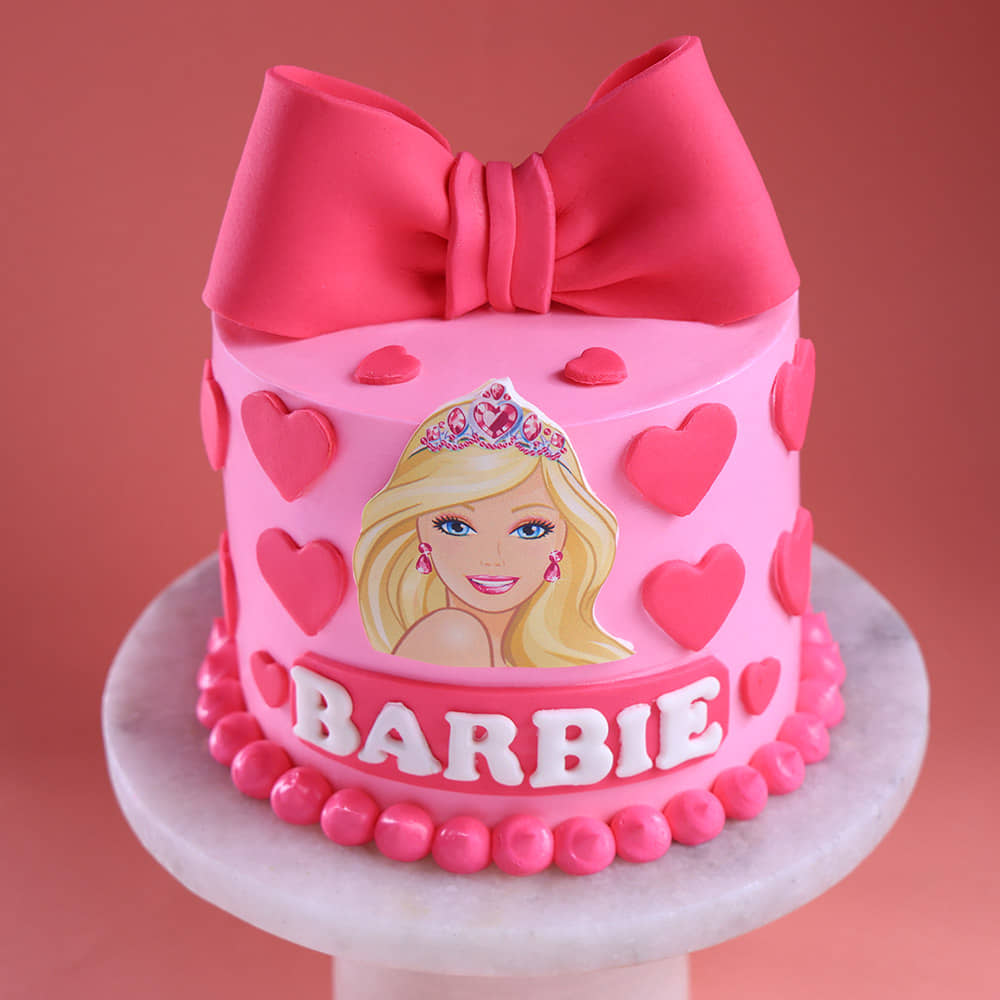 Front View of Barbie Dream Dessert Cake