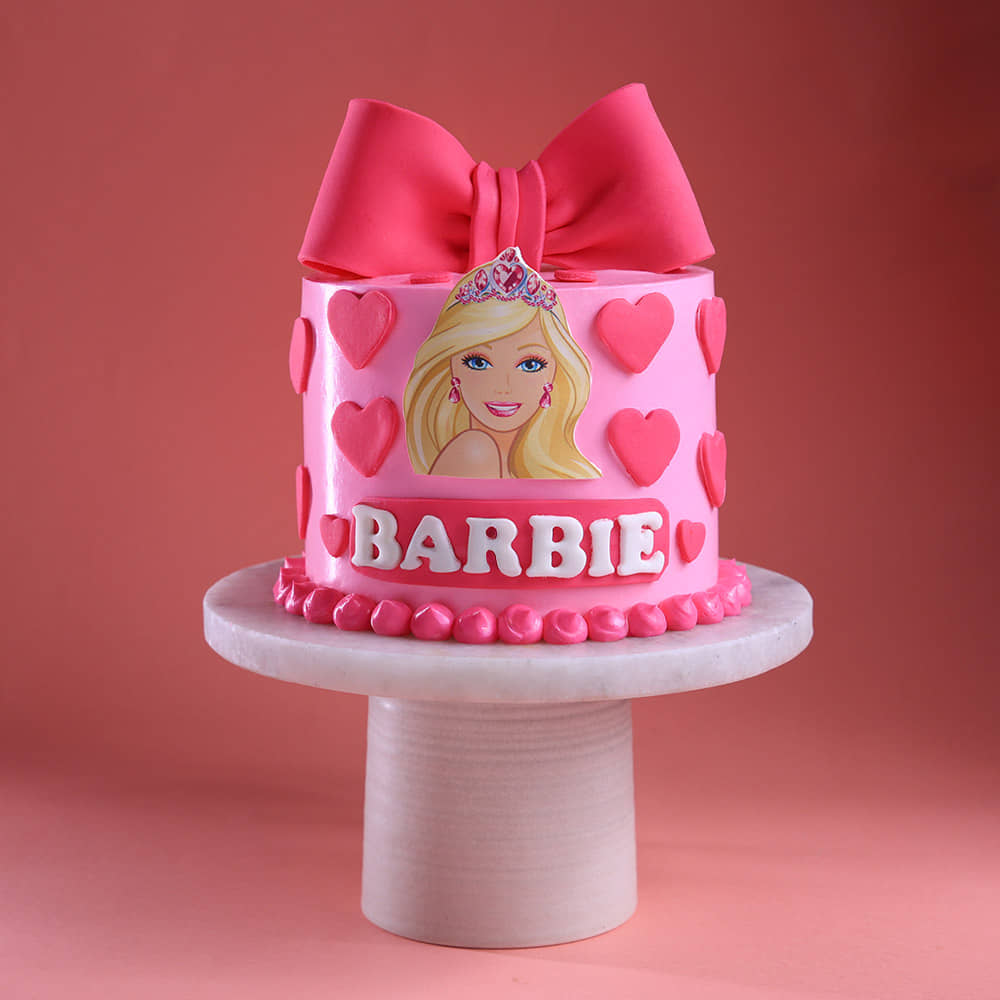 Side View of Barbie Dream Dessert Cake