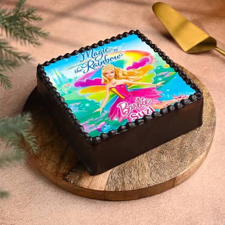 Super Charming Barbie Photo Cake