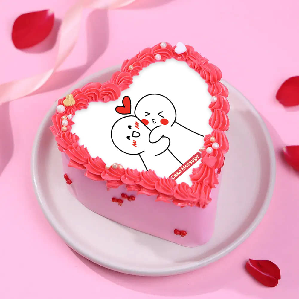 Sweet Hug Bento Cake Top View of Sweet Hug Bento Cake