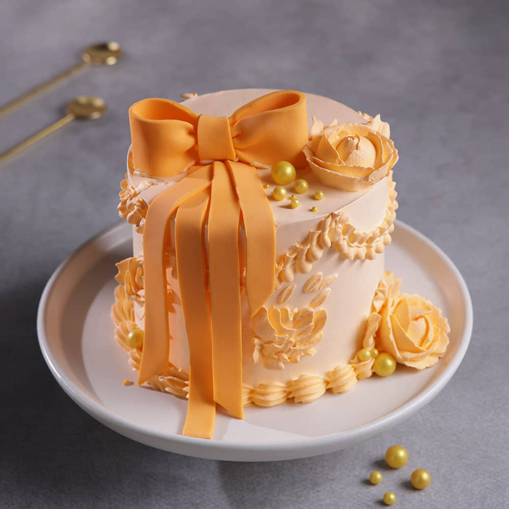 The Bow N Bloom Cake The Bow N Bloom Cake