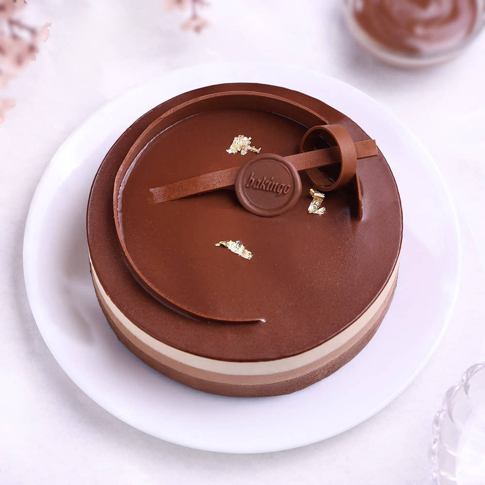 Trio Mousse Cake Top View of Trio Mousse Cake